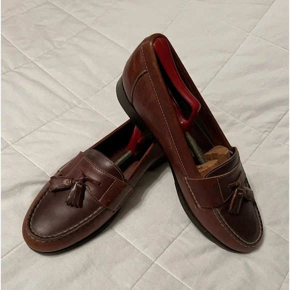 Bass Mens Vesper Leather Loafer Shoes Brown Size 13M Made in Brazil Bass | Shoes | Gh Bass Co Weejuns Burgundy Leather Slip On  main image 3